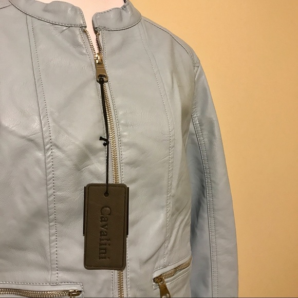 🔥NWT faux leather moto jacket by CAVALINI🔥 - Picture 8 of 8